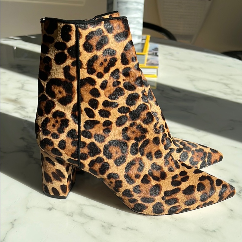 Leopard Print Ankle Boots